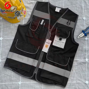 Safety Vest Reflective High Visibility Warning Waistcoat Polyester Workwear for Road <b>Running</b> Traffic Use - Product Image 3