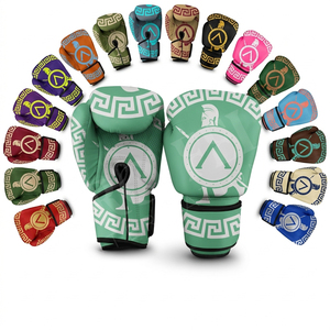 Comfortable 8 <b>OZ</b> Lace Up Boxing <b>Gloves</b> Training Sparring Muay Thai <b>Gloves</b> PU Leather Shock Absorption Wrist Support Gym <b>Gloves</b> - Product Image 1