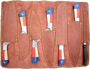 High Quality 6 PCS Professional <b>Kitchen</b> <b>Knife</b> Set With Damascus Steel Blade and <b>Knife</b> Sharpnar <b>Kitchen</b> <b>Knife</b> Set For Hot Sale - Product Image 3