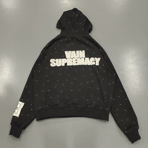เสื้อฮู้ดดี้กราฟิกประดับเพชรหรูหรา ผ้าฝ้ายหนานุ่ม ทรงโอเวอร์ไซส์ สไตล์สตรีทแวร์ เสื้อสเวตเชิ้ตแบบสวมหัว พรีเมียม แฟชั่นสั่งทำพิเศษ - Product Image 2