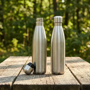 Hot Selling Stainless <b>Steel</b> 750 ml Cola Vacuum Insulated Water <b>Bottle</b> Leak Proof Round Shape Reusable <b>Bottle</b> for School Office - Product Image 1