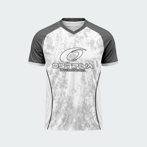 Maillot de football 100% polyester de haute qualité OEM avec nom et logo d'équipe personnalisés, respirant, séchage rapide, col rond, manches courtes - Product Image 5