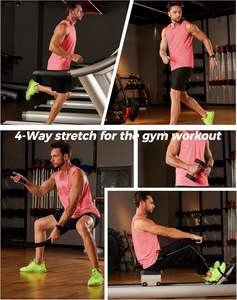 Débardeur athlétique pour homme en polyester doux, respirant, léger, confortable pour le mouvement, toucher lisse, extensible, forme moderne - Product Image 4