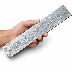 เหล็กดามัสกัสลายหยดน้ำแบบทำมือ ขนาด 10x2 นิ้ว สำหรับทำมีดและงานฝีมือ - Product Image 5