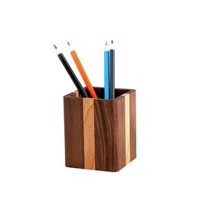 Organizador de Escritorio de Madera, Portaplumas de Madera con MOQ Bajo, Organizador de Escritorio Cuadrado y Redondo, Portaplumas en Oferta - Product Image 2