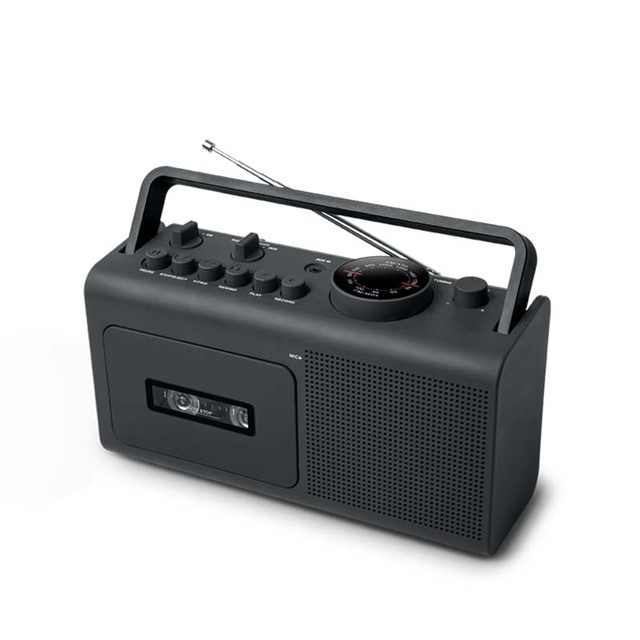 ODM Portable Retro Design AM/FM Analog Radio Cassette Tape Player Recorder Built-in Speaker Auto-stop Telescopic Antenna Aux-in