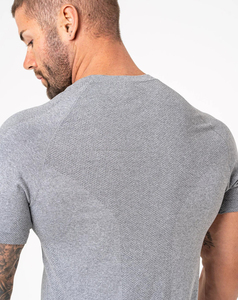 Camiseta Deportiva de Compresión de Manga Corta para Hombre, 100% Poliéster, Transpirable, de Secado Rápido, Diseño Sólido, MOQ Bajo, 160 g - Product Image 5