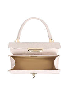 Sac à main de luxe en cuir véritable pour femme, mini sac à bandoulière élégant et structuré avec fermeture éclair et sangle croisée durable - Product Image 4