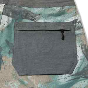 Shorts de bain pour hommes à séchage rapide avec imprimé poisson, taille à cordon de serrage, longueur mi-cuisse, décontractés - Product Image 6