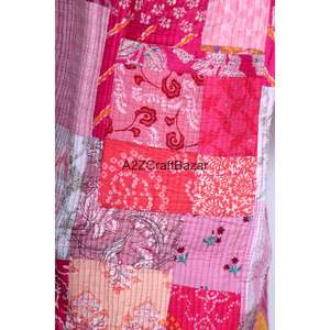 Kimono de Diseño para Mujer, 100% Algodón, Ligero, Suave, con Estampado Floral de Lujo en la Parte Delantera, Bolsillos Kantha, Transpirable, con Parches - Product Image 2