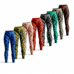 Leggings personnalisés avec votre propre logo de marque imprimé, leggings de fitness de haute qualité, matière personnalisée, pantalon athlétique ajusté et moulant - Product Image 1