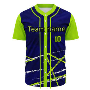 Camiseta de Béisbol Sublimada Personalizada para Mujer, Camisa de Softbol con Botones, Uniforme de Béisbol a Rayas, Conjunto de Equipo - Product Image 3