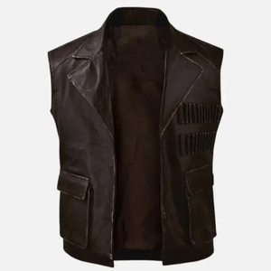 Trendy <b>Men</b> Casual Leather Vest Stylish Retro Sleeveless <b>Jacket</b> Breathable Fashionable Motorcycle <b>Biker</b> Slim Fit Autumn - Product Image 3