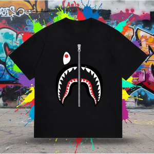 Men Designer Ape T-Shirt Loose <b>Animal</b> Print Casual Short Sleeve Top - Product Image 1