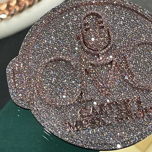 Colgante unisex de plata maciza 925 con moissanita grande de 21.00 ct, chapado en oro, estilo hip hop, con inicial de nombre personalizada. - Product Image 5