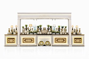 Comptoir de mariage classique moderne et élégant en acier inoxydable de luxe, livraison rapide, pour usage intérieur/extérieur - Product Image 1