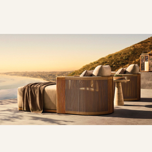 เก้าอี้พักผ่อนดีไซน์ทันสมัยทำจากไม้สักสำหรับหนึ่งท่าน เหมาะสำหรับชายหาด สระว่ายน้ำ และสวน ทนทานต่อการใช้งาน - Product Image 6