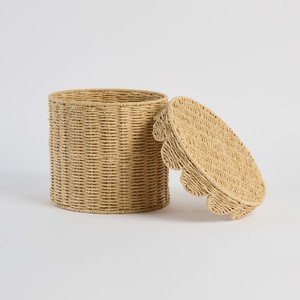 Best Choice Scalloped Paper Rope Storage <b>Baskets</b> for Organizing Laundry Multi-Purpose <b>Woven</b> <b>Basket</b> with Lid made in Vietnam - Product Image 2