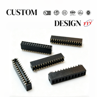 Connecteur femelle SMT PH2.0 pas de 2,0 mm H6.35 double rangée avec poteau et capuchon pour carte de contrôle industrielle et assemblage de circuits imprimés