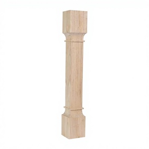 Pieds de support décoratifs en bois massif pour îlots de cuisine, tables et meubles - Product Image 1