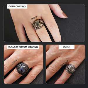 Anillo Escolar BOJ 004, Anillo de Graduación Universitario Personalizado de Plata con Diamantes, Unisex, Anillo de Clase, Regalo para Fiestas y Eventos - Product Image 2