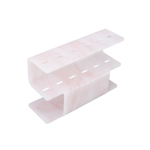 Organizador transparente para espacios de trabajo cosméticos con base estable y múltiples ranuras para un práctico soporte de exhibición de herramientas - Product Image 1