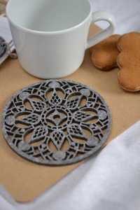 Sous-verres ronds en feutre non tissé, design bohème, tapis et coussinets résistants à la chaleur - Product Image 2