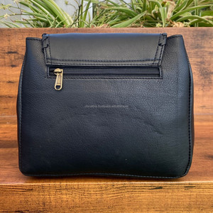 Bolsos populares de cuero genuino negro, bolso cruzado de alta calidad para mujer, bolsos de hombro de cuero de vaca duraderos con correa ajustable - Product Image 5