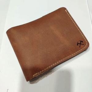Portefeuille pour homme en cuir véritable pleine fleur marron meilleure vente portefeuille pour homme en cuir de luxe avec logo gratuit - Product Image 1