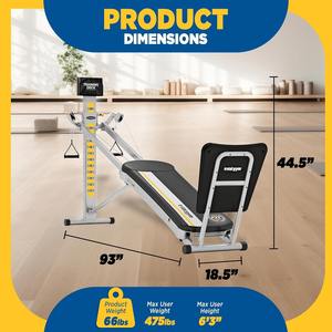 Máquina de Ejercicio en Casa para Entrenamiento con Peso Corporal incline con Sistema para la Parte Superior del Cuerpo, 14 Niveles de Resistencia y Soporte para Sentadillas XL - Product Image 3