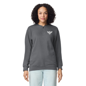<b>Womens</b> <b>Quarter</b> <b>Zip</b> Breathable Winter <b>Sweatshirt</b> Long Sleeve Casual Pullover Soft Fleece Crew Neck Relaxed Fit Warm Everyday 340g - Product Image 1