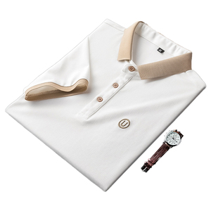 Camiseta de Golf de Algodón para Hombre, Antiarrugas, con Diseño Geométrico Personalizado, Estampada - Product Image 2