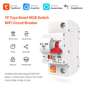 Interruptor de Circuito Inteligente WiFi Tuya 1P, AC230V/120V, Opción 16A-125A, Control por Voz con Alexa y <span class=keywords><strong>Google</strong></span>, PST-MCB-1P - Product Image 2