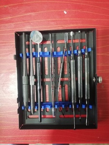 Juego de Instrumentos de Microcirugía Oral Azul Titanio, 10 Piezas, Kit Básico Manual de Cirugía Dental Periodontal para Clínicas - Product Image 2