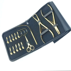 Stainless Steel Hair Extension <b>Pliers</b> <b>Sets</b> Kit with Hook Needle Professional Wholesale Hair Extensions Tools With Custom Label - Product Image 5