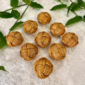 Poignées et boutons en bois de rotin naturel écologique pour portes et tiroirs, bouton de porte de nouveau style - Product Image 1