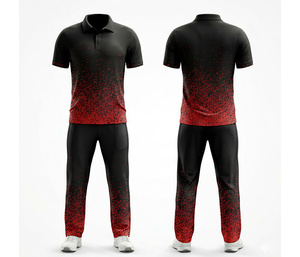 Durable <b>Cricket</b> Uniform Full Sublimation Set Sublimation Printed | Men Women Youth <b>Cricket</b> Wears Polo Shirt and Trouser - Product Image 3