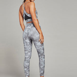 Ensemble de yoga imperméable 2 pièces pour femme grande taille, de haute qualité, pour le sport en extérieur et la gym (legging et soutien-gorge) - Product Image 2