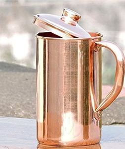 Ensemble de carafes en cuivre pour thèmes artistiques de centre de table, service d'eau, ensemble métallique avec verres, durable, réutilisable, pour la cuisine - Product Image 1
