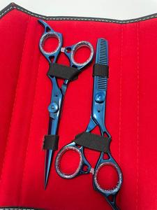 Professional 6.5 Inch Stainless Steel Long Handle <b>Hair</b> <b>Scissors</b> Kit Barber <b>Thinning</b> Shears 2 Pcs Customizable Logo Protective - Product Image 4