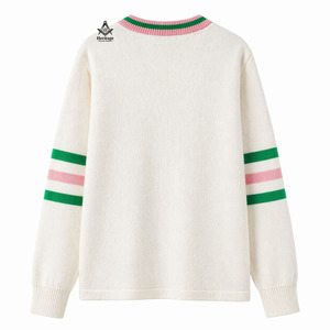 Cárdigan Acrílico Transpirable HMR Custom Alpha Kapa Alpha para Mujer, Invierno, Verde, Rosa, Blanco, Mangas Medias, Botones - Product Image 2