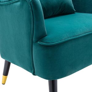 Chaise moderne pour salon, chambre à coucher, couloir (vert sarcelle) - Product Image 3