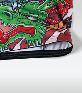 เสื้อรัดกล้ามเนื้อแบบซับลิเมชั่นสั่งทำพิเศษสำหรับบราซิลเลียนยิวยิตสู โพลีเอสเตอร์ผสมสแปนเด็กซ์ สำหรับกีฬายิวยิตสู MMA แขนสั้น พิมพ์ลายทั้งตัว - Product Image 6