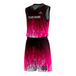 Ensemble de maillots de basket-ball respirants personnalisés en gros avec impression par sublimation du logo de l'équipe sur le devant, design unisexe - Product Image 6