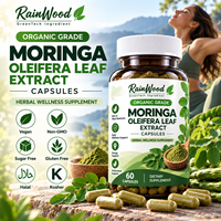 Pasokan Pabrik Label Pribadi Ekstrak Daun Moringa Oleifera Organik Murni Kapsul Moringa