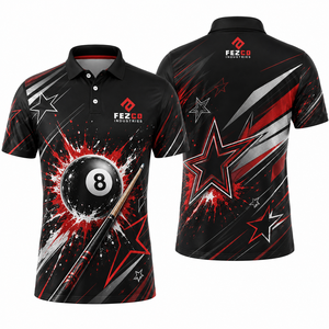 100% Polyester Men's Billiard for Shirt <b>Canvas</b> Fabric Customizable Sublimation Design Quick Dry OEM Customization - Product Image 4