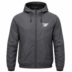 Hot Selling New Fashion Men's <b>Light</b> Running Hiking Outdoor <b>Jacket</b> Custom Logo Windbreaker Zip Up Hooded <b>Waterproof</b> <b>Jacket</b> - Product Image 1