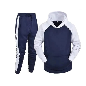 Conjuntos de Chándales Personalizados al por Mayor, 350 g/m², de Algodón Liso, Sudadera con Capucha y Pantalones de Chándal Ajustados, Conjuntos Deportivos para Hombre - Product Image 2