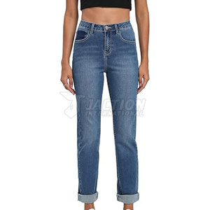 Pantalones vaqueros al por mayor con MOQ bajo para mujer, pantalones vaqueros de diseño personalizado de última moda para la venta - Product Image 4
