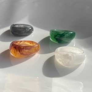 Resin <b>Plain</b> Band <b>Ring</b> with Geometric Design Modern Christian Wedding Bands <b>Rings</b> Unisex Daily Wear Jewelry Third Party Certified - Product Image 6